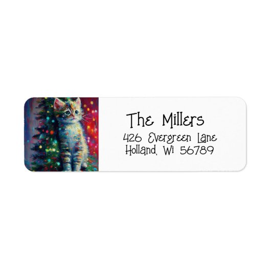 Niedlicher Weihnachtskätzchen Feiertag (Vorne)