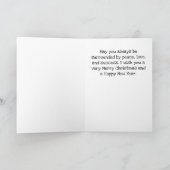 Niedlicher WeihnachtskatzenCartoon Karte (Innenseite)