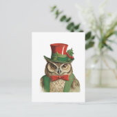 Niedlicher Weihnachtskauz Postkarte (Stehend Vorderseite)