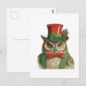 Niedlicher Weihnachtskauz Postkarte (Vorne/Hinten)