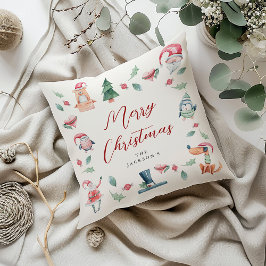 Niedlicher Weihnachtskids-Urlaub Kissen