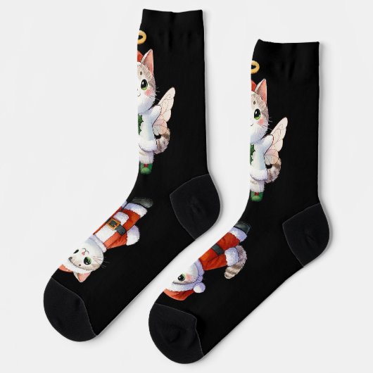 Niedlicher Weihnachtskitschgel Angel Socken (Linkes Detail)