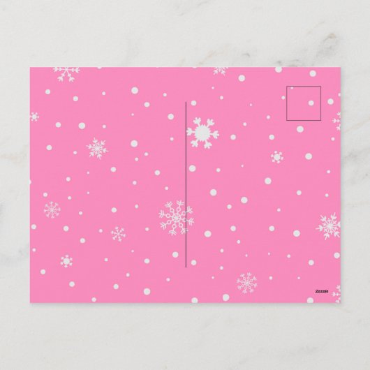 Niedlicher Weihnachtsklaus Rosa Postkarte (Rückseite)