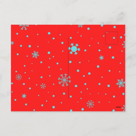 Niedlicher Weihnachtsklaus - Rote Postkarte (Rückseite)