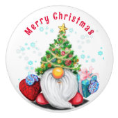 Niedlicher Weihnachtsknochen Keramikknauf (Vorderseite)