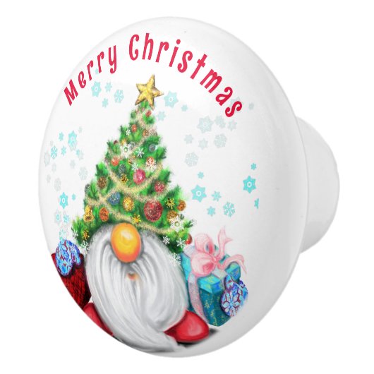 Niedlicher Weihnachtsknochen Keramikknauf (Rechts)