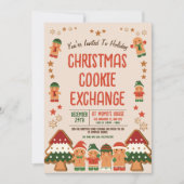 Niedlicher Weihnachtskochtausch Einladung (Vorderseite)