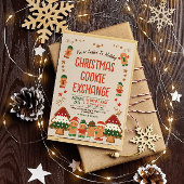 Niedlicher Weihnachtskochtausch Einladung