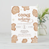 Niedlicher Weihnachtskochtausch Einladung (Stehend Vorderseite)