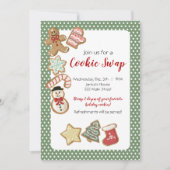 Niedlicher Weihnachtskochtausch Einladung (Vorderseite)