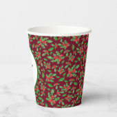 Niedlicher Weihnachtskochtausch Party Individuelle Pappbecher (Rückseite)