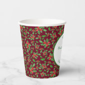 Niedlicher Weihnachtskochtausch Party Individuelle Pappbecher (Vorderseite)