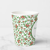 Niedlicher Weihnachtskochtausch Party Individuelle Pappbecher (Vorderseite)