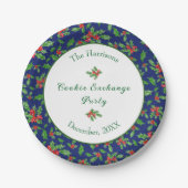 Niedlicher Weihnachtskochtausch Party Individuelle Pappteller (Vorderseite)