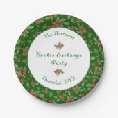 Niedlicher Weihnachtskochtausch Party Individuelle Pappteller (Vorderseite)