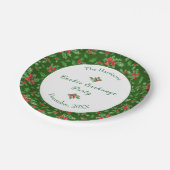 Niedlicher Weihnachtskochtausch Party Individuelle Pappteller (Schrägansicht)