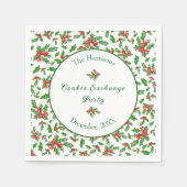 Niedlicher Weihnachtskochtausch Party Individuelle Serviette (Vorderseite)