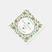 Niedlicher Weihnachtskochtausch Party Individuelle Serviette (Ecke)