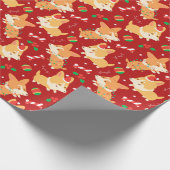 Niedlicher Weihnachtskorgi Geschenkpapier (Ecke)