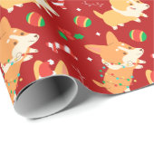 Niedlicher Weihnachtskorgi Geschenkpapier (Rolleneckpunkt)