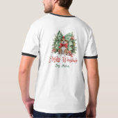 Niedlicher Weihnachtskorgi mit Hundevaterschrift T-Shirt (Rückseite)