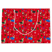 Niedlicher Weihnachtskorgis in Hats & Sweaters Große Geschenktüte (Vorderseite)