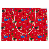 Niedlicher Weihnachtskorgis in Hats & Sweaters Große Geschenktüte (Rückseite)