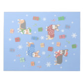 Niedlicher Weihnachtskorgis in Hats & Sweaters Notizblock (Vorderseite)