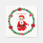 Niedlicher Weihnachtskranz Serviette (Vorderseite)