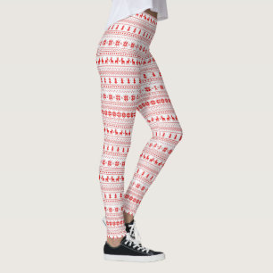 Niedlicher Weihnachtskraut Strick Urlaub New Years Leggings