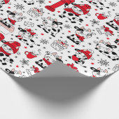 Niedlicher Weihnachtskuhbull Geschenkpapier (Ecke)