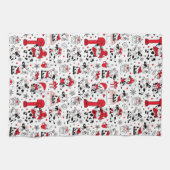 Niedlicher Weihnachtskuhbull Geschirrtuch (Horizontal)
