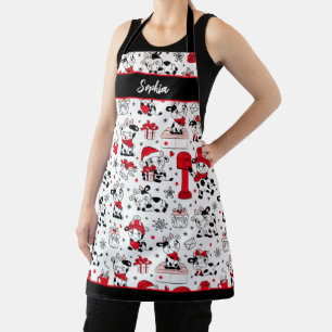 Niedlicher Weihnachtskuhbull Schürze