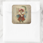 Niedlicher Weihnachtsladen Quadratischer Aufkleber (Tasche)