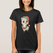 Niedlicher Weihnachtslama Alpaca Boy Girl Kinder T-Shirt (Vorderseite)