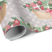 Niedlicher Weihnachtslama Geschenkpapier (Rolleneckpunkt)