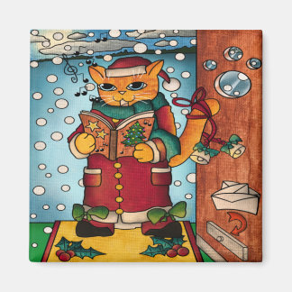 Niedlicher Weihnachtslieder Cat Magnet