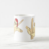 Niedlicher Weihnachtsliegeplatz in einem Baum Kaffeetasse (Mittel)