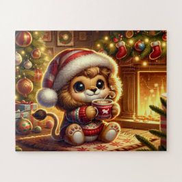 Niedlicher Weihnachtslion Puzzle