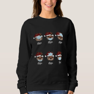 Niedlicher Weihnachtsmann Anleitung zum Tragen ein Sweatshirt
