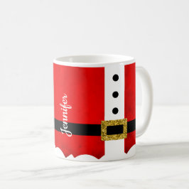 Niedlicher Weihnachtsmann Anzug Personalisierte We Kaffeetasse