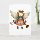 Niedlicher Weihnachtsmann Art Angel Karte (Vorderseite)