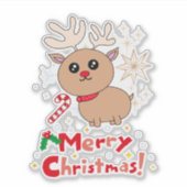 Niedlicher Weihnachtsmann Aufkleber (Vorderseite)