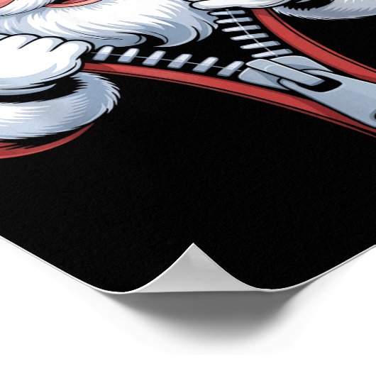 Niedlicher Weihnachtsmann aus Zipper Lover Xm Poster (Ecke)