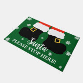 Niedlicher Weihnachtsmann Bitte halten Sie hier an Fußmatte (Schrägansicht)