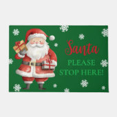 Niedlicher Weihnachtsmann Bitte halten Sie hier an Fußmatte (Vorderseite)