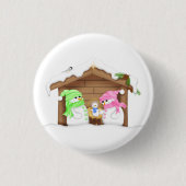 Niedlicher Weihnachtsmann Button (Vorderseite)