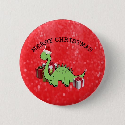 Niedlicher Weihnachtsmann Button (Vorderseite)
