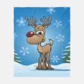 Niedlicher Weihnachtsmann-Cartoon Fleecedecke (Vorderseite)
