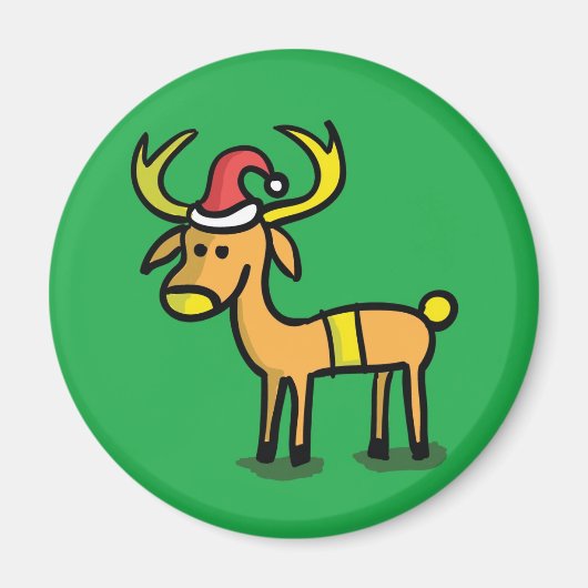 Niedlicher Weihnachtsmann-Cartoon Magnet (Vorne)